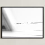 "have a seat" - Art Print in noir and blanche by Gail Schechter - Framed