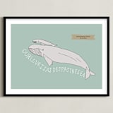 "Deep as the Sea" - Personalized Art Print in Aqua by Annada Hypes - Framed