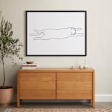 "Sleepy Kitty" - Art Print in White by Tyler Tea - In a Room