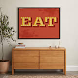 "EAT" - Art Print in Bisque by Rochelle Renee - In a Room