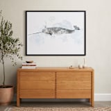 "Whale Series Two" - Art Print in cement grey by Shirley Lin Schneider - In a Room