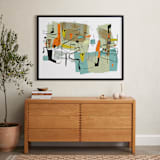 "fairview 1954" - Art Print in seafoam green by edwin wade - In a Room