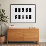 "Counting Dominoes" - Art Print in Classic Black by Snow and Ivy - In a Room