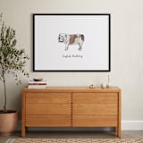"English Bulldog" - Art Print in Brown by Megan Kelso - In a Room