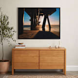 "Venice Beach Rays" - Art Print in Bright Blue by Christian Florin - In a Room