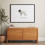 "French Bulldog Breed" - Art Print in White by Megan Kelso - In a Room