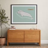 "Deep as the Sea" - Personalized Art Print in Aqua by Annada Hypes - In a Room