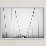 "through the fog" - Art Print in Carolina Steel by Oriana Koren - Framed
