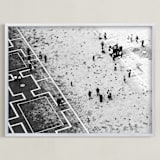 "Scoring through" - Art Print in stone ivory by Van Tsao - Framed