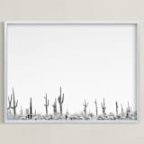 "Carnegie Gigantic" - Art Print in White by DENiSE CREW. - Framed