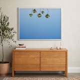 "Upside" - Art Print in Sky Blue by Kitty Seeber - In a Room