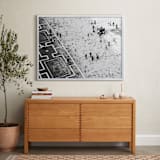 "Scoring through" - Art Print in stone ivory by Van Tsao - In a Room