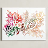 "Love" - Art Print in Blush by Kelly Ventura - Framed Canvas