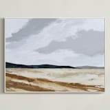 "US 90 To Valentine" - Art Print in Mist by Kati Ramer - Framed Canvas