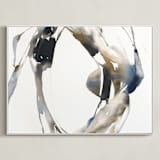 "Surrounding" - Art Print in grey wash by Michelle Lee - Framed Canvas