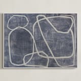 "Squiggles" - Art Print in Blue Grey by Camille Pietrow - Framed Canvas