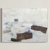 "Pet Names" - Art Print in Mink by Jennifer Daily - Framed Canvas