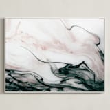 "Ethereal Flow" - Art Print in Ocean Sunset by Melanie Severin - Framed Canvas