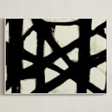 "Missed Connections" - Art Print in Black and White by Ilana Greenberg - Framed Canvas