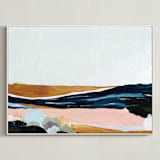 "Sandspit" - Art Print in White by Kayla King - Framed Canvas