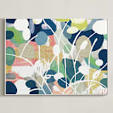 "Summer Rising" - Art Print in pink by Nancy Ramirez - Framed Canvas