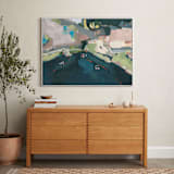 "Cenote" - Art Print in Mayan Blue by Rachel Mercier - In a Room