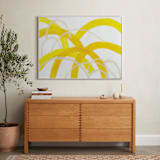 "Mountain Sunshine" - Art Print in Sunshine Yellow by Christina Flowers - In a Room