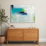 "Holiday From Real" - Art Print in Ocean Blues by Julie Hawkins - In a Room