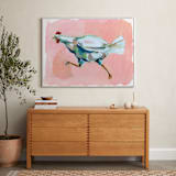 "Chicken Run" - Art Print in blossom by Betty Hatchett - In a Room