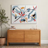 "Bloom on rain" - Art Print in indigo blue by FERNANDA MARTINEZ - In a Room