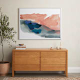 "Morning River" - Art Print in Blush Pink by Lauren Adams - In a Room
