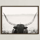 "Staredown" - Art Print in Soft Black by Amy Carroll - Framed