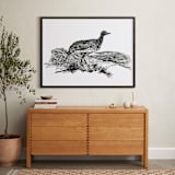 "Bewick's Little Bustard" - Art Print in Deep Black by Edward Walker - In a Room