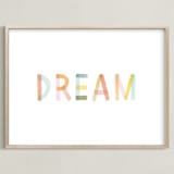 "Dreaming in color" - Art Print in White by Kelsey Carlson - Framed