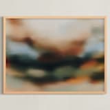 "Passing By" - Art Print in Deep Teal by Parima Studio - Framed