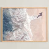 "Sea Love" - Art Print in Peach Nude by Tania Medeiros - Framed