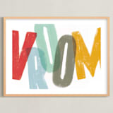 "Vroom" - Art Print in White by Pixel and Hank - Framed