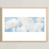 "Cumulus" - Art Print in White by Lynne Millar - Framed