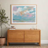 "Turquoise Beach" - Art Print in Turquoise by Lindsay Megahed - In a Room