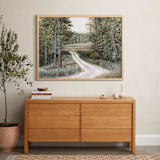 "Beyond The Bend" - Art Print in Forest Green by Hettie Roberts - In a Room