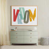 "Vroom" - Art Print in White by Pixel and Hank - In a Room