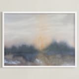"Coming Into Focus" - Art Print in Mist Grey by Christa Kimble - Framed