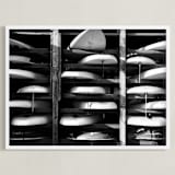 "Hood River Boards" - Art Print in Black & White by Shari Margolin - Framed