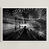 "Lighten-ing" - Art Print in ore black by Van Tsao - Framed