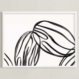 "almond milk" - Art Print in graphite by Carolyn MacLaren - Framed