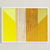 "Hues" - Art Print in Yellows by Jen Florentine - Framed