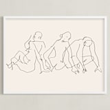 "Awaking" - Art Print in Monochrome by Catilustre - Framed