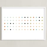 "Apertures" - Art Print in Aqua by Genna Blackburn - Framed