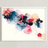 "Bloom Mixer" - Art Print in Sapphire Blue by Three Kisses Studio - Framed