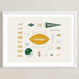 "American Football Vocab" - Art Print in Hunter by Dana Beckwith - Framed
